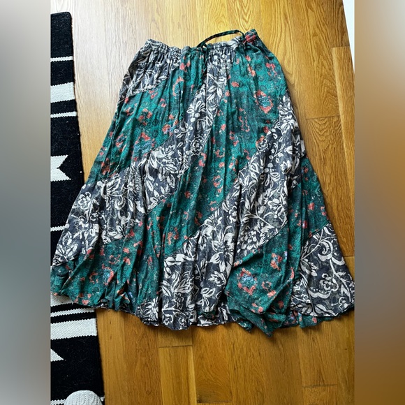 FREE PEOPLE Jackie Floral Maxi Skirt, Size L - Picture 5 of 7